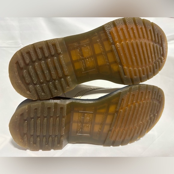 White Dr. Martens with Yellow Laces - Picture 6 of 7